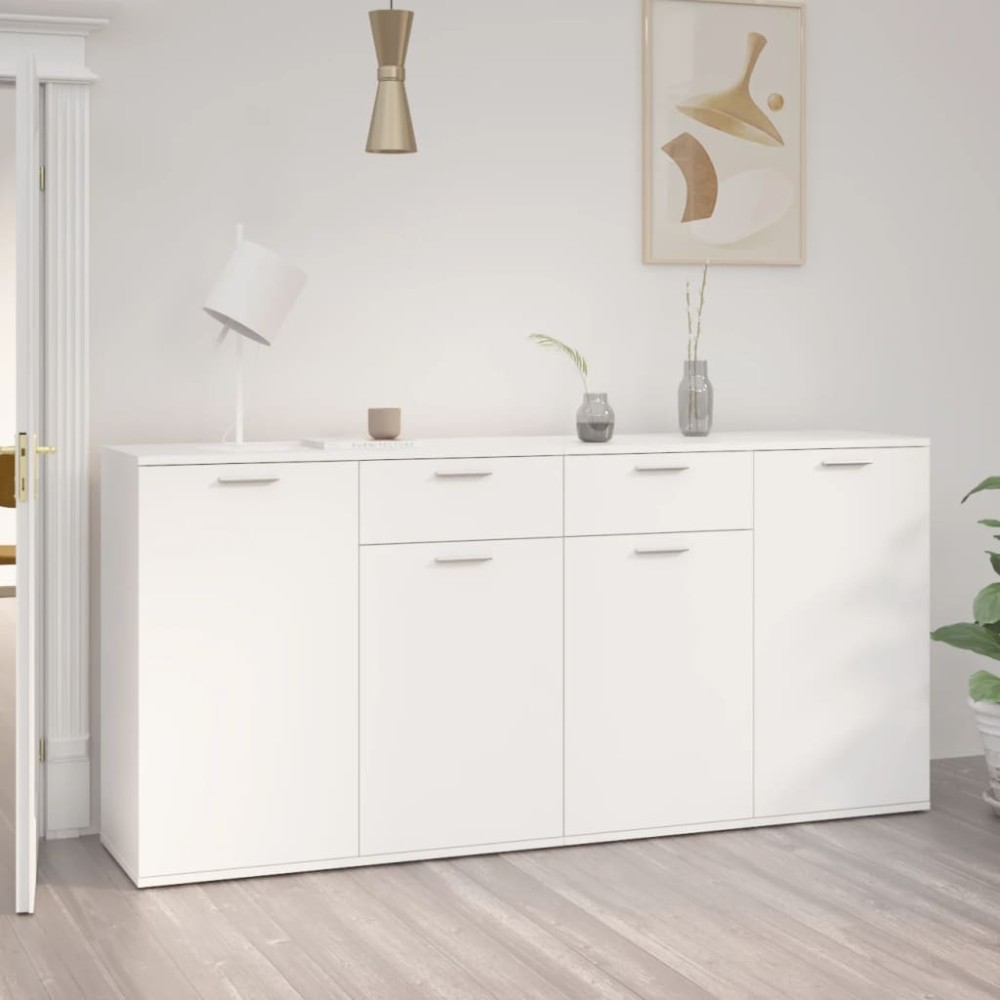 vidaXL Servantă, alb, 160x36x75 cm, lemn prelucrat