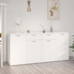 vidaXL Servantă, alb, 160x36x75 cm, lemn prelucrat