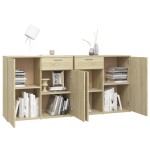 vidaXL Servantă, stejar Sonoma, 160x36x75 cm, lemn prelucrat vidaXL Servantă, stejar Sonoma, 160x36x75 cm, lemn prelucrat