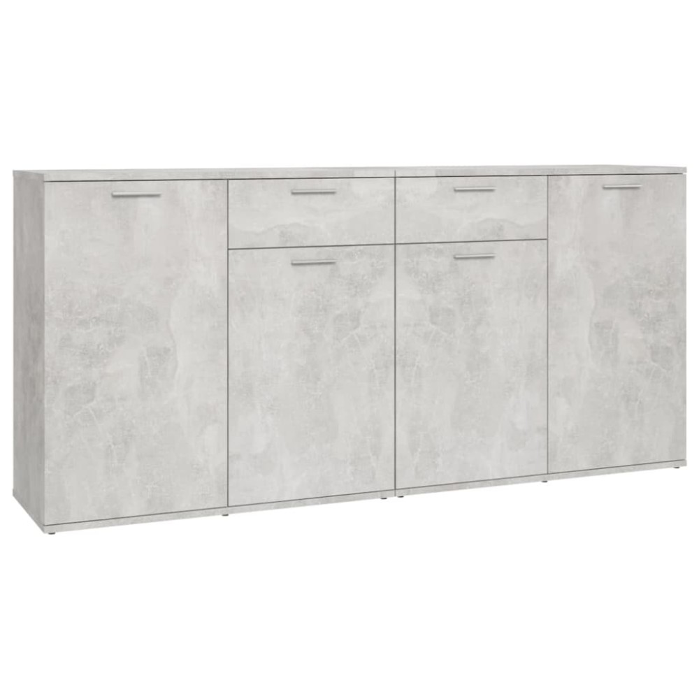 vidaXL Servantă, gri beton, 160x36x75 cm, lemn prelucrat