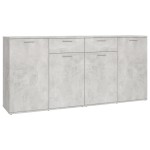 vidaXL Servantă, gri beton, 160x36x75 cm, lemn prelucrat vidaXL Servantă, gri beton, 160x36x75 cm, lemn prelucrat