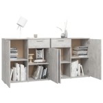 vidaXL Servantă, gri beton, 160x36x75 cm, lemn prelucrat vidaXL Servantă, gri beton, 160x36x75 cm, lemn prelucrat
