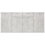 vidaXL Servantă, gri beton, 160x36x75 cm, lemn prelucrat vidaXL Servantă, gri beton, 160x36x75 cm, lemn prelucrat