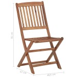 vidaXL Scaune pliabile de exterior, 8 buc., lemn masiv acacia vidaXL Scaune pliabile de exterior, 8 buc., lemn masiv acacia