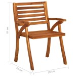 vidaXL Scaune de grădină, 6 buc., lemn masiv de acacia vidaXL Scaune de grădină, 6 buc., lemn masiv de acacia