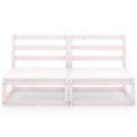 vidaXL Set mobilier de grădină cu 2 locuri, alb, lemn masiv de pin vidaXL Set mobilier de grădină cu 2 locuri, alb, lemn masiv de pin