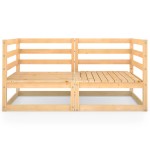 vidaXL Canapea de grădină cu 2 locuri, lemn masiv de pin