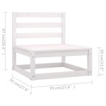 vidaXL Set mobilier de grădină, 4 piese, alb, lemn masiv de pin vidaXL Set mobilier de grădină, 4 piese, alb, lemn masiv de pin