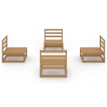 vidaXL Set mobilier de grădină, 4 piese, maro miere, lemn masiv de pin
