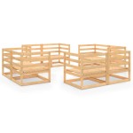 vidaXL Set mobilier de grădină, 9 piese, lemn masiv de pin vidaXL Set mobilier de grădină, 9 piese, lemn masiv de pin