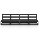 vidaXL Set mobilier de grădină cu 4 locuri, negru, lemn masiv de pin vidaXL Set mobilier de grădină cu 4 locuri, negru, lemn masiv de pin