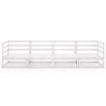 vidaXL Set mobilier de grădină cu 4 locuri, alb, lemn masiv de pin vidaXL Set mobilier de grădină cu 4 locuri, alb, lemn masiv de pin
