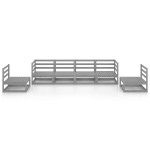 vidaXL Set mobilier de grădină, 6 piese, gri, lemn masiv de pin vidaXL Set mobilier de grădină, 6 piese, gri, lemn masiv de pin