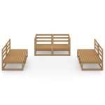 vidaXL Set mobilier de grădină, 6 piese, maro miere, lemn masiv de pin