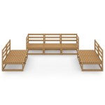 vidaXL Set mobilier de grădină, 7 piese, maro miere, lemn masiv de pin