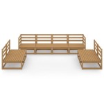 vidaXL Set mobilier de grădină, 8 piese, maro miere, lemn masiv de pin