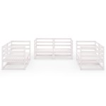 vidaXL Set mobilier de grădină, 6 piese, alb, lemn masiv de pin vidaXL Set mobilier de grădină, 6 piese, alb, lemn masiv de pin