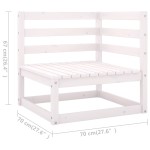 vidaXL Set mobilier de grădină, 6 piese, alb, lemn masiv de pin vidaXL Set mobilier de grădină, 6 piese, alb, lemn masiv de pin