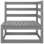 vidaXL Set mobilier de grădină, 6 piese, gri, lemn masiv de pin vidaXL Set mobilier de grădină, 6 piese, gri, lemn masiv de pin