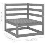 vidaXL Set mobilier de grădină, 6 piese, gri, lemn masiv de pin vidaXL Set mobilier de grădină, 6 piese, gri, lemn masiv de pin