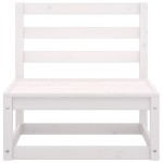 vidaXL Set mobilier de grădină, 7 piese, alb, lemn masiv de pin