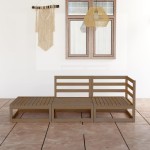 vidaXL Set mobilier de grădină, 3 piese, maro miere, lemn masiv de pin vidaXL Set mobilier de grădină, 3 piese, maro miere, lemn masiv de pin