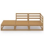 vidaXL Set mobilier de grădină, 3 piese, maro miere, lemn masiv de pin vidaXL Set mobilier de grădină, 3 piese, maro miere, lemn masiv de pin