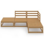 vidaXL Set mobilier de grădină, 4 piese, maro miere, lemn masiv de pin
