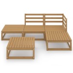 vidaXL Set mobilier de grădină, 5 piese, maro miere, lemn masiv de pin vidaXL Set mobilier de grădină, 5 piese, maro miere, lemn masiv de pin