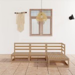 vidaXL Set mobilier de grădină, 4 piese, maro miere, lemn masiv de pin vidaXL Set mobilier de grădină, 4 piese, maro miere, lemn masiv de pin