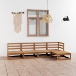 vidaXL Set mobilier de grădină, 5 piese, maro miere, lemn masiv de pin vidaXL Set mobilier de grădină, 5 piese, maro miere, lemn masiv de pin