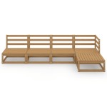 vidaXL Set mobilier de grădină, 5 piese, maro miere, lemn masiv de pin vidaXL Set mobilier de grădină, 5 piese, maro miere, lemn masiv de pin