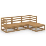 vidaXL Set mobilier de grădină, 4 piese, maro miere, lemn masiv de pin vidaXL Set mobilier de grădină, 4 piese, maro miere, lemn masiv de pin