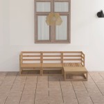 vidaXL Set mobilier de grădină, 4 piese, maro miere, lemn masiv de pin vidaXL Set mobilier de grădină, 4 piese, maro miere, lemn masiv de pin