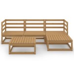 vidaXL Set mobilier de grădină, 5 piese, maro miere, lemn masiv de pin vidaXL Set mobilier de grădină, 5 piese, maro miere, lemn masiv de pin