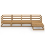 vidaXL Set mobilier de grădină, 5 piese, maro miere, lemn masiv de pin vidaXL Set mobilier de grădină, 5 piese, maro miere, lemn masiv de pin