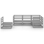 vidaXL Set mobilier de grădină, 5 piese, gri, lemn masiv de pin vidaXL Set mobilier de grădină, 5 piese, gri, lemn masiv de pin
