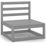 vidaXL Set mobilier de grădină, 5 piese, gri, lemn masiv de pin vidaXL Set mobilier de grădină, 5 piese, gri, lemn masiv de pin