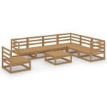 vidaXL Set mobilier de grădină, 8 piese, maro miere, lemn masiv de pin