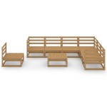 vidaXL Set mobilier de grădină, 8 piese, maro miere, lemn masiv de pin