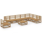 vidaXL Set mobilier de grădină, 9 piese, maro miere, lemn masiv de pin vidaXL Set mobilier de grădină, 9 piese, maro miere, lemn masiv de pin
