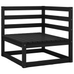 vidaXL Set mobilier relaxare de grădină 10 piese negru lemn masiv pin vidaXL Set mobilier relaxare de grădină 10 piese negru lemn masiv pin