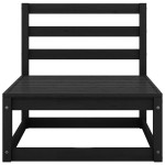 vidaXL Set mobilier relaxare de grădină 10 piese negru lemn masiv pin vidaXL Set mobilier relaxare de grădină 10 piese negru lemn masiv pin