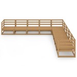vidaXL Set mobilier de grădină, 9 piese, maro miere, lemn masiv de pin vidaXL Set mobilier de grădină, 9 piese, maro miere, lemn masiv de pin