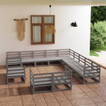 vidaXL Set mobilier de grădină, 13 piese, lemn masiv de pin vidaXL Set mobilier de grădină, 13 piese, lemn masiv de pin