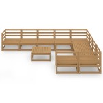 vidaXL Set mobilier de grădină, 10 piese, lemn masiv de pin vidaXL Set mobilier de grădină, 10 piese, lemn masiv de pin