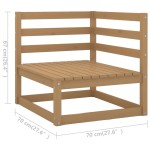 vidaXL Set mobilier relaxare de grădină, 10 piese, lemn masiv de pin vidaXL Set mobilier relaxare de grădină, 10 piese, lemn masiv de pin