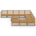 vidaXL Set mobilier de grădină, 11 piese, lemn masiv de pin vidaXL Set mobilier de grădină, 11 piese, lemn masiv de pin