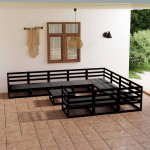 vidaXL Set mobilier de grădină, 11 piese, lemn masiv de pin vidaXL Set mobilier de grădină, 11 piese, lemn masiv de pin