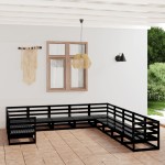 vidaXL Set mobilier de grădină, 11 piese, lemn masiv de pin vidaXL Set mobilier de grădină, 11 piese, lemn masiv de pin